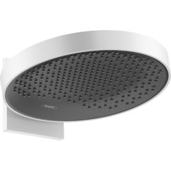Dušo galva iš sienos Hansgrohe Rainfinity 360, 1 srovės, su alkūne, balta matinė