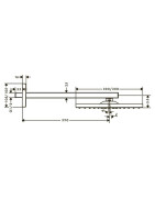 Dušo galva iš sienos Hansgrohe Raindance E 300, 1 srovės, su alkūne, šlifuotos bronzos spalvos (Brushed Bronze)
