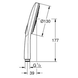 Rankinis dušelis Grohe SmartActive 130, 3 srovių, matinės rausvo aukso spalvos (Brushed Warm Sunset)