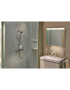 Termostatinis dušo maišytuvas Hansgrohe ShowerTablet Select 360, su stikline lentynėle, chromas