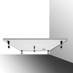 Dušo padėklas Roth Dream-M 90x90, pusapvalis, lietas marmuras, su kojelėmis