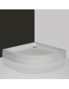 Dušo padėklas Roth Hawaii-P 80x80 (radius 550), iš supresuotų sluoksnių su PU laikikliu