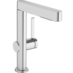 Praustuvo maišytuvas Hansgrohe Finoris 230, su ištraukiamu dušeliu, su push-open dugno vožtuvu, chromas