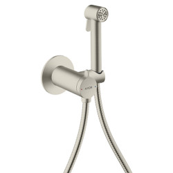 Higieninio dušelio komplektas AXOR Bidette 1jet, laikiklis ir 1.25 m žarna, nerūdijančio plieno spalva (Stainless Steel Optic)
