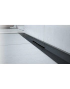 Dušo latakas ACO ShowerDrain S+, 800 mm, su juodomis grotelėmis Plate