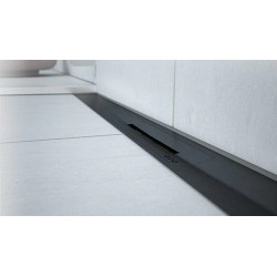 Dušo latakas ACO ShowerDrain S+, 800 mm, su juodomis grotelėmis Plate