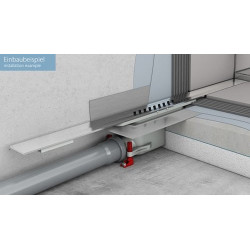Dušo latakas ACO ShowerDrain S+, 1200 mm, su grotelėmis Stripe