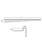 Dušo slenksčio profilis ACO ShowerStep, 1490 mm, aukštis 12.5 mm, kairysis, juodas