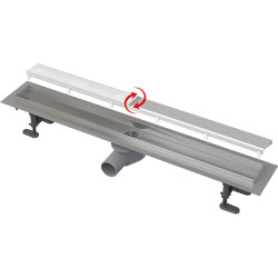 Dušo latakas Alcadrain APZ13-DOUBLE9 Fit and Go, 650 mm, nerūdijantis plienas, su dvipusėmis grotelėmis