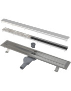 Dušo latakas Alcadrain APZ13-DOUBLE6 Fit and Go, 750 mm, pažemintas, nerūdijantis plienas, su dvipusėmis grotelėmis