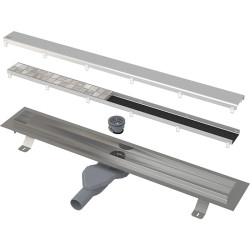 Dušo latakas Alcadrain APZ13-DOUBLE6 Fit and Go, 750 mm, pažemintas, nerūdijantis plienas, su dvipusėmis grotelėmis
