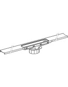 Grotelės dušo latakui Geberit CleanLine30, 30-90 cm, juodos