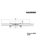 Grotelės dušo latakui Kaldewei Flowline Zero, 900 mm, šlifuotas nerūdijantis plienas