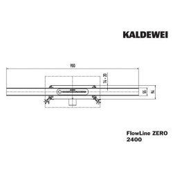 Grotelės dušo latakui Kaldewei Flowline Zero, 900 mm, šlifuotas nerūdijantis plienas