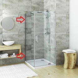 Šoninė dušo sienelė Roth Elegant GBN/900, blizgus profilis, skaidrus stiklas