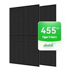 Saulės modulis Jinko Tiger Neo JKM455N-48HL4M-DB, 455 W, pilnai juodas