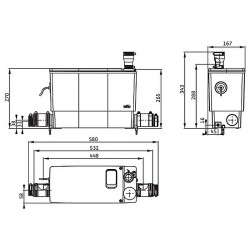 Nuotekų siurblinė Wilo DrainLift MINI3-XS-EF