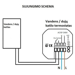 Išmanusis termostatas Spring TR2000-2WW, WiFi, katilo valdymui, baltas