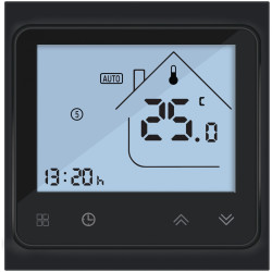 Programuojamas termostatas Spring TR002-1B, grindiniam šildymui, juodas