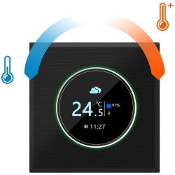 Išmanusis termostatas Spring TR7000-1WB, WiFi, su reguliavimo ratuku, juodas
