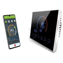 Išmanusis termostatas Spring TR8000-1WB, WiFi, grindiniam šildymui, juodas