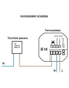 Išmanusis termostatas Spring TR8000-1WB, WiFi, grindiniam šildymui, juodas