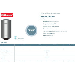 Elektrinis vandens šildytuvas Thermex ECHO 100 V Wi-Fi 2kW