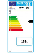 Kombinuotas vandens šildytuvas Kospel WW-140 su GRW 2.0kW tenu