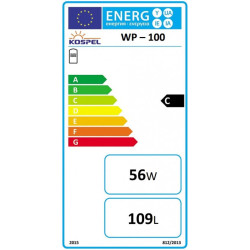 Kombinuotas vandens šildytuvas Kospel WP-100 su GRW 2.0kW tenu