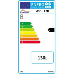 Kombinuotas vandens šildytuvas Kospel WP-120 su GRW 2.0kW tenu