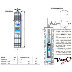 Giluminis vandens siurblys Pedrollo 4SKm100E DAVIS