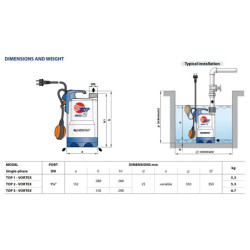 Drenažinis siurblys Pedrollo TOP 2 VORTEX