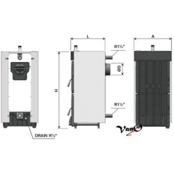 Kieto kuro katilas ADARAD Solidmaster 4 sekcijų 15kW