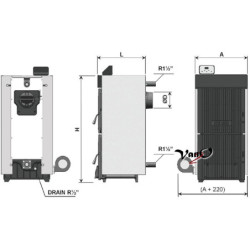 Kieto kuro katilas ADARAD Solidmaster F 7 sekcijų 36kW