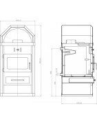 Plieninė krosnelė Victoria LOTOS, 10-16 kW