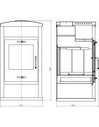 Plieninė krosnelė Victoria LUX, 7-11 kW