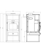 Plieninė krosnelė Victoria CLASSIC 11, 7-10 kW