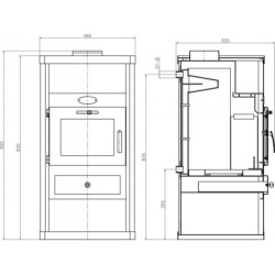 Plieninė krosnelė Victoria CLASSIC 11, 7-10 kW