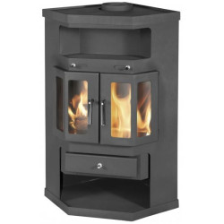 Plieninė kampinė krosnelė Victoria PANORAMA 2, 9-14 kW