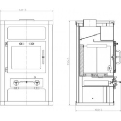 Plieninė krosnelė Victoria KOMFORT 11 KXL, 7-10 kW