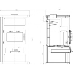 Krosnelė su šilumokaičiu Victoria KOMFORT 21 KXLB, 10-15 kW