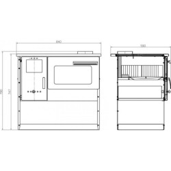 Krosnelė-viryklė Victoria Metalic, 9-12 kW