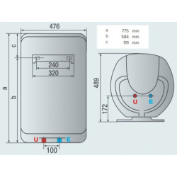 Elektrinis vandens šildytuvas Ariston SHAPE ECO EVO 80 V