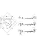 Dušo padėklas Ravak Kaskada Radius 90x90