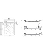 Dušo padėklas Ravak Kaskada Aneta 75x90