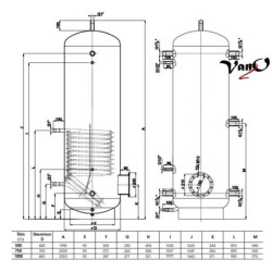 Akumuliacinė talpa su šilumokaičiu Dražice NAD 750 v4