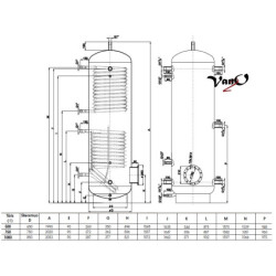 Akumuliacinė talpa su šilumokaičiu Dražice NAD 1000 v5