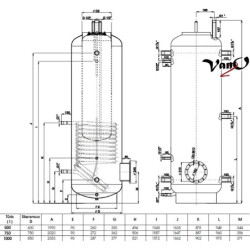 Akumuliacinė talpa su šilumokaičiu Dražice NADO 1000 v2-100