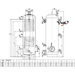 Akumuliacinė talpa su šilumokaičiu Dražice NADO 1000 v3-100