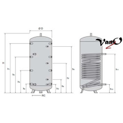 Akumuliacinė talpa su šilumokaičiu Reflex PFHW 1500